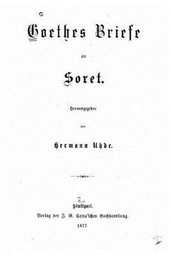 portada Briefe an Soret (en Alemán)