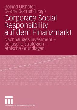 portada Corporate Social Responsibility auf dem Finanzmarkt: Nachhaltiges Investment - politische Strategien - ethische Grundlagen (German Edition)