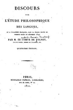 portada Discours sur l'etude philosophique des langues (French Edition)