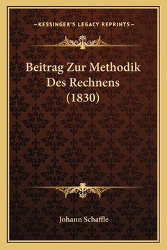 portada Beitrag Zur Methodik Des Rechnens (1830) (en Alemán)