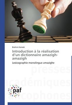 portada Introduction a la Realisation D'Un Dictionnaire Amazigh-Amazigh
