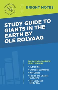 portada Study Guide to Giants in the Earth by Ole Rolvaag (en Inglés)