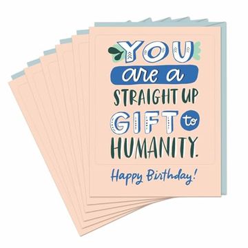 portada 6-Pack em & Friends Gift to Humanity Birthday Cards & Sticker Greeting Cards and Envelopes (en Inglés)