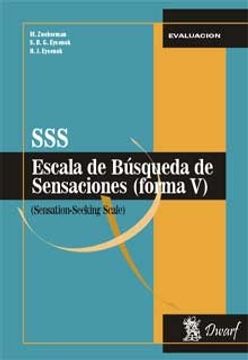 portada Sss. Escala De Busqueda De Sensaciones (forma v) (sensation - seeking scale) (e/c)