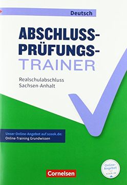 portada Abschlussprüfungstrainer Deutsch 10. Schuljahr - Sachsen-Anhalt - Mittlerer Schulabschluss (en Alemán)