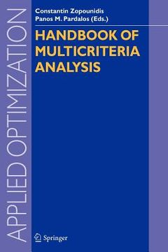 portada handbook of multicriteria analysis (en Inglés)
