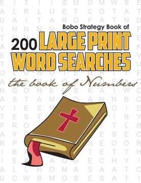 portada bobo strategy book of 200 large print word searches: the book of numbers (en Inglés)