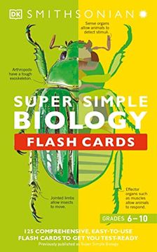portada Super Simple Biology Flash Cards: 125 Comprehensive, Easy-To-Use Flash Cards to get you Test-Ready (en Inglés)