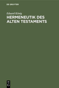 portada Hermeneutik des Alten Testaments (en Alemán)