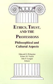 portada ethics, trust, and the professions: philosophical and cultural aspects (en Inglés)