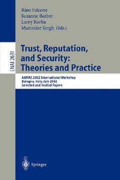 portada trust, reputation, and security: theories and practice (en Inglés)