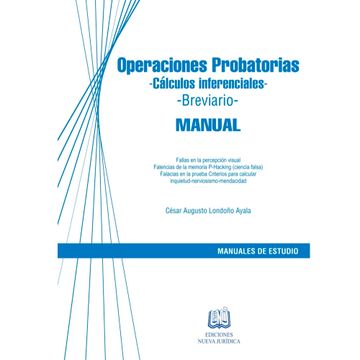 portada OPERACIONES PROBATORIAS -Cálculos Inferenciales- (Breviario) MANUAL (in Spanish)