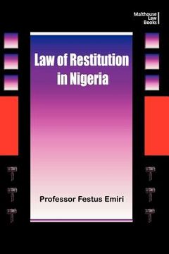 portada the law of restitution in nigeria