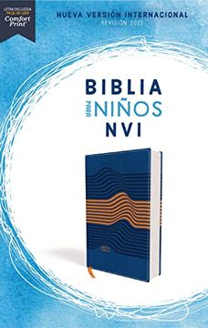 portada Biblia Para Niños Nvi, Texto Revisado 2022, Leathersoft, Azul, Comfort Print