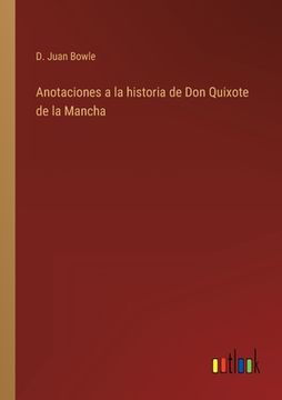 portada Anotaciones a la historia de Don Quixote de la Mancha