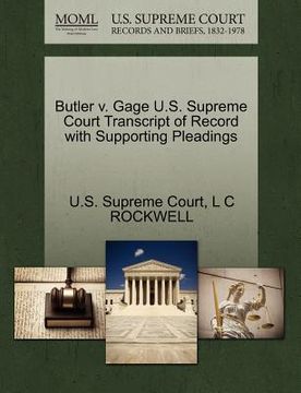 portada butler v. gage u.s. supreme court transcript of record with supporting pleadings