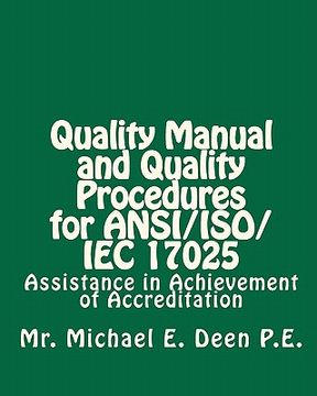 portada quality manual and quality procedures for ansi/iso/iec 17025 (en Inglés)