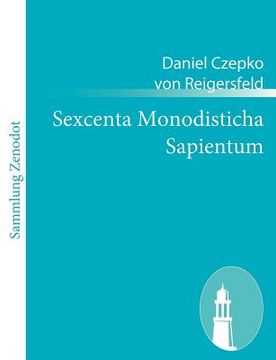 portada sexcenta monodisticha sapientum (en Alemán)