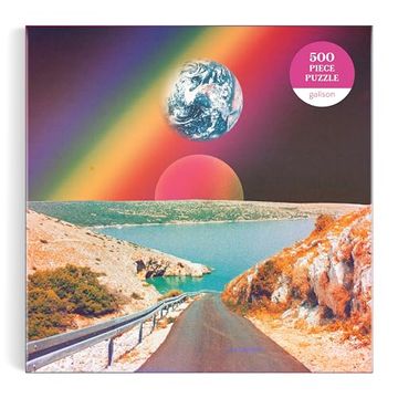 portada Galison Cosmic Rainbow – 500 Piece Puzzle Featuring Prisms Other Worldly Combinations of Earth sea and Cosmos