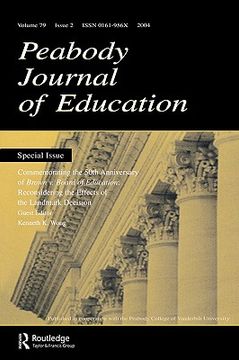 portada commemorating the 50th anniversary of brown v. board of education:: reconsidering the effects of the landmark decision: a special issue of the peabody (en Inglés)
