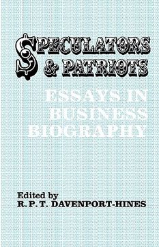 portada speculators and patriots: essays in business biography (en Inglés)