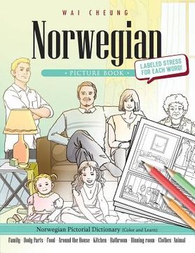 portada Norwegian Picture Book: Norwegian Pictorial Dictionary (Color and Learn) (en Inglés)