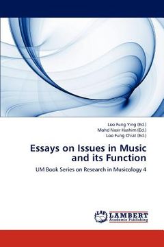 portada essays on issues in music and its function (en Inglés)