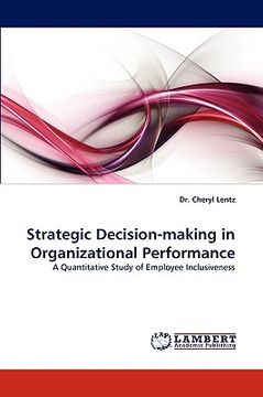 portada strategic decision-making in organizational performance