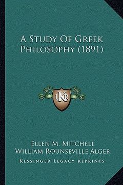 portada a study of greek philosophy (1891) (en Inglés)