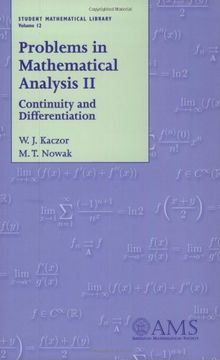 portada Problems in Mathematical Analysis ii: Continuity and Differentiation: Continuity and Differentiation vol 2 (Student Mathematical Library) (en Inglés)
