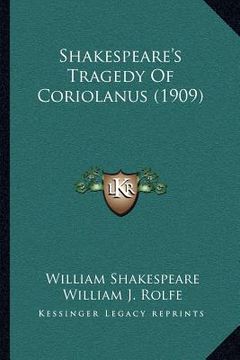 portada shakespeare's tragedy of coriolanus (1909)