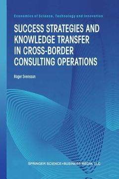 portada success strategies and knowledge transfer in cross-border consulting operations