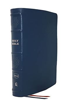 portada Nkjv, Single-Column Reference Bible, Genuine Leather, Blue, Comfort Print: Holy Bible, new King James Version (in English)