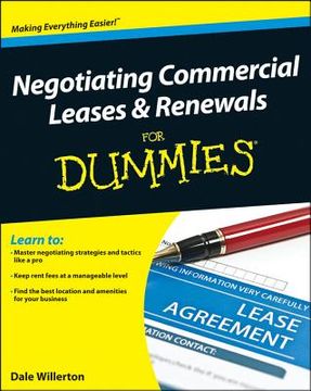 portada negotiating commercial leases & renewals for dummies (en Inglés)