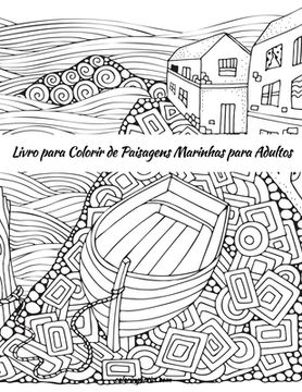 portada Livro para Colorir de Paisagens Marinhas para Adultos (en Portugués)
