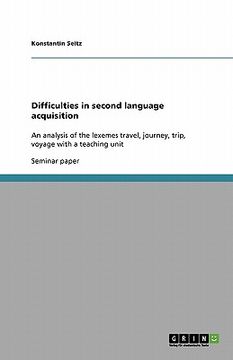 portada difficulties in second language acquisition (en Inglés)