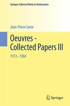 portada Oeuvres - Collected Papers III: 1972 - 1984 (Springer Collected Works in Mathematics)