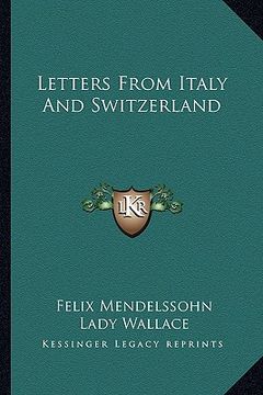 portada letters from italy and switzerland