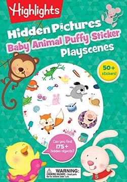 portada Baby Animal Hidden Pictures Puffy Sticker Playscenes (Highlights Puffy Sticker Playscenes) (en Inglés)