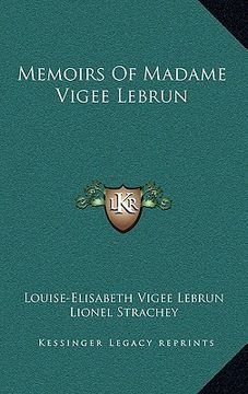 portada memoirs of madame vigee lebrun (en Inglés)