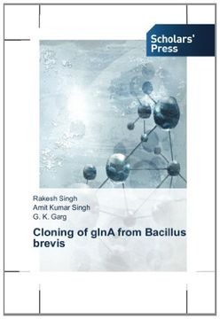 portada Cloning of glnA from Bacillus brevis