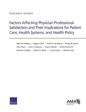 portada Factors Affecting Physician Professional Satisfaction and Their Implications for Patient Care, Health Systems, and Health Policy (Research Report)