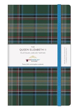 portada The Queen Elizabeth ii Platinum Platinum Jubilee Tartan Cloth Large Notebook (en Inglés)