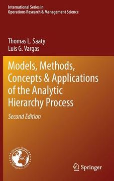 portada models, methods, concepts & applications of the analytic hierarchy process (en Inglés)