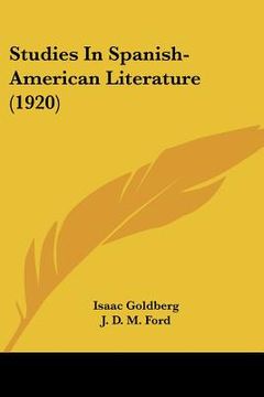 portada studies in spanish-american literature (1920) (en Inglés)