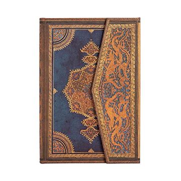 portada Safavid Indigo Hardcover Journals Mini 176 pg Lined Safavid Binding art (in English)
