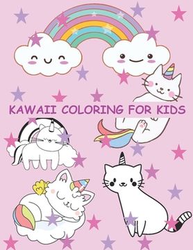 portada Kawaii Coloring For Kids: Kawaii Coloring Pages (en Inglés)