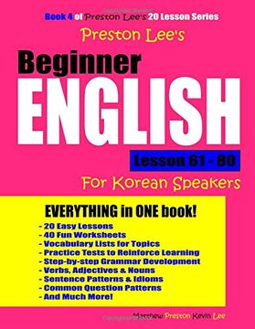 portada Preston Lee's Beginner English Lesson 61 - 80 for Korean Speakers (en Inglés)