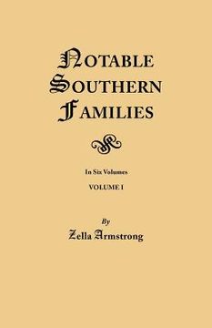 portada notable southern families. volume i (in English)