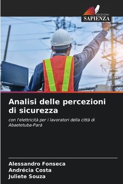 portada Analisi delle percezioni di sicurezza (in Italian)